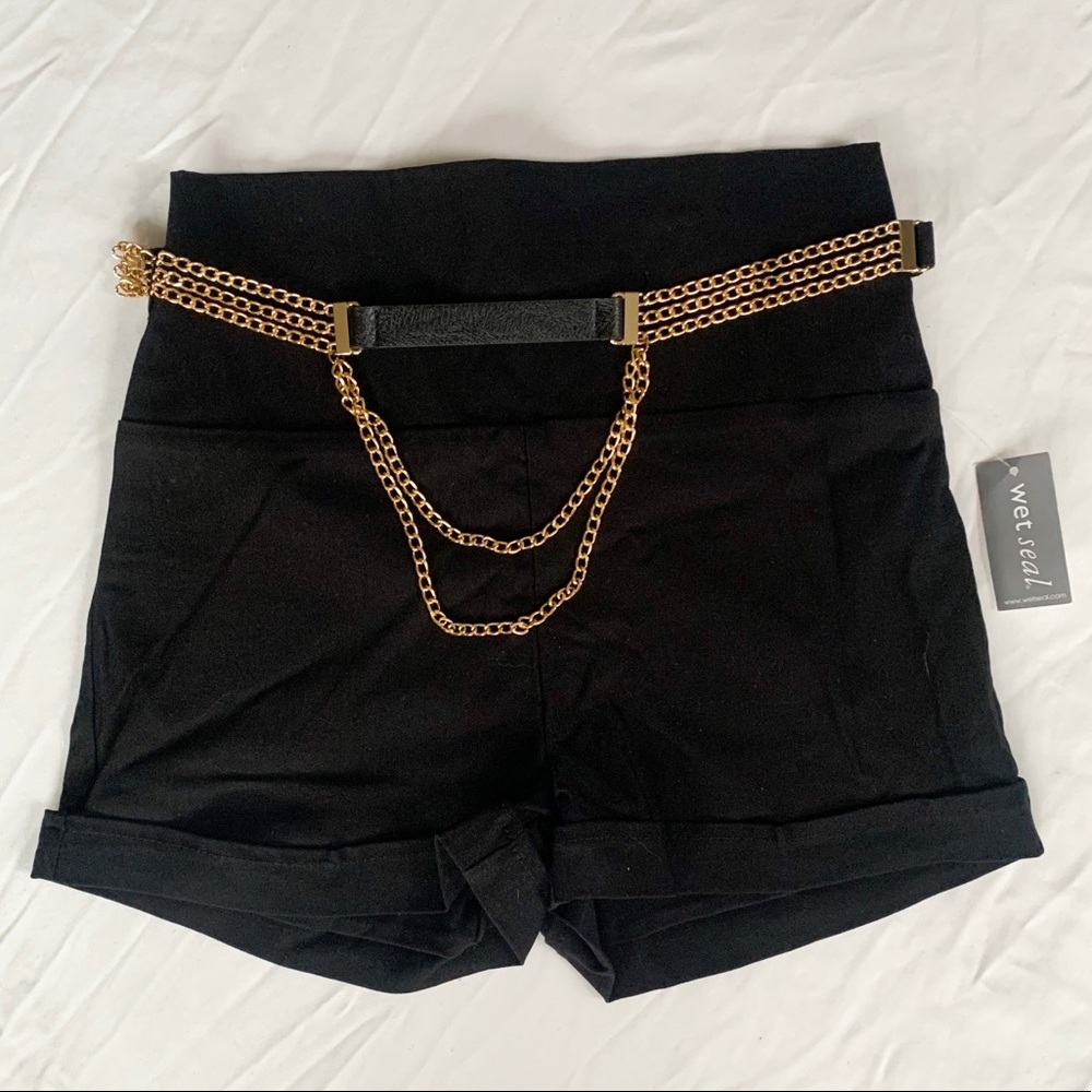 Gold Chains High Waisted Shorts